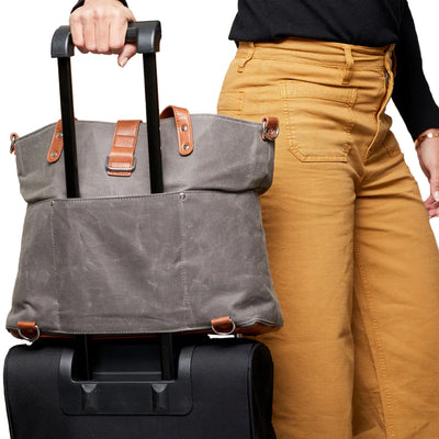 The Ultimate Travel Essential: Everyday Carryall in Grey with a Versatile Clutch