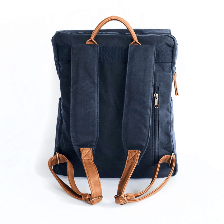 Navy canvas backpack hotsell